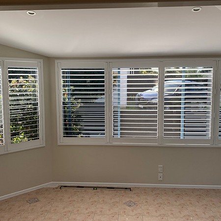 Shutters have transformed this conservatory into a luxurious space